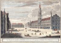 Vue du Grand Marché à Bruxelles capitale du pais-bas autrichien l’année 1783 - Prospectus Magni Fori Bruxellis