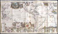 Carte Tres Curieuse De La Mer Du Sud Contenant Des Remarques Nouvelles Et Tres Utiles Non Seulement Sur Les Ports et Isles de Cette Mer, Mais aussy sur les principaux Pays de l'Amerique tant Septentrionale que Meridionale, Avec les Noms & la Route des Voyageurs . . .