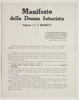 Manifesto della Donna futurista. Risposta a F.T. Marinetti