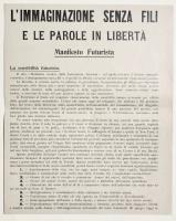 L’immaginazione senza fili e le parole in libertà. Manifesto Futurista. 