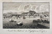 Ansicht der stadt und des freyhafens von Triest. 