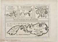 L’isle de Malte avec ses voisines, les isles occidentales de Sicile, les isles de Lipari…, La Valete forte place de Malte