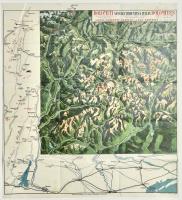 Dolomiti. Carta a rilievo plastico edita e proprietà dell’hotel Karersee-Carezza al lago-Karersee. 