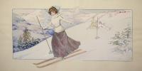 Woman skiing