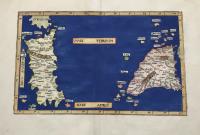 Europae Tabula septima continet Sardiniam & Siciliam insulas. 