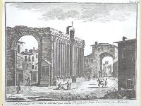 Colonnato di pietra dinanzi alla Chiesa di S. Lorenzo in Milano,