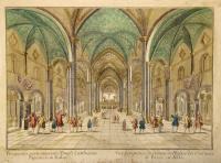 Vüe perspective du dedans de l’Eglise des chartreux de Pavie en Italie.