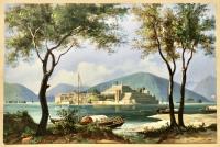 Lac Majeur, vue des iles Borromée-Lago maggiore, veduta dell’isole Borromée. (titolo asportato)