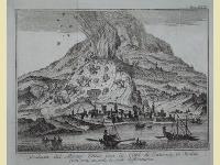 Veduta del Monte Etna, con la Città di Catania, in Sicilia com’era avanti la sua distruzione.