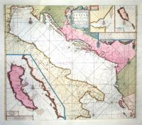 Pas kaart van de Weder zytsche Zee-kusten soo van Italia als Dalmatia en Griecken en de golf van Venetien.