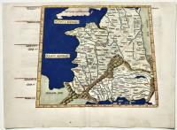 Europae Tabula tertia continet Galliam Aquitaniam Lugdunensem,Belgicam, & Narbonensem.