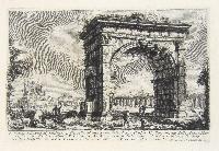 Veduta dell’Arco di Gallieno. Castello di una parte dell’Acqua Giulia. Monumento delle Acque Marcia, Tepula, e Giulia a ...