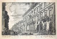 Veduta, nella via del Corso, del palazzo dell’Accademia istituita da Luigi XIV re di Francia