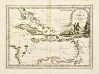 Le isole Antille delineate sulle ultime osservazioni.