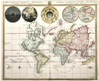 Carte generale du monde ou description du monde terrestre & aquatique (ripetuto in olandese). 