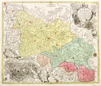 Nova mappa geographica totius ducatus Silesiae tam superioris quam inferioris exhibens XVII minores principatus…