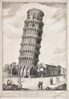 Veduta del celebratissimo campanile di Pisa in Toscana fondato l’anno 1074. Gli architetti furono Guglielmo da Norimberga e Bonanno Pisano. 