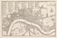 Plan des villes de Londres et de Westminster et de leurs Faubourgs avec le Bourg de Southwark