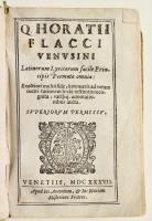 Quinti Horatii Flacci Venusini Latinorum lyricorum facile principis poëmata omnia