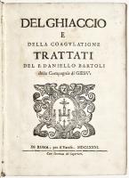 Del ghiaccio e della coagulazione Trattati. 