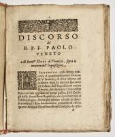 Discorso dell'origine, forma, leggi, ed uso dell'ufficio dell'inquisitione nella città e dominio di Venetia. 