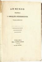 Arminio, tragedia di Ippolito Pindemonte. 