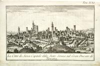La città di Siena capitale dello stato Senese nel gran ducato di Toscana. 